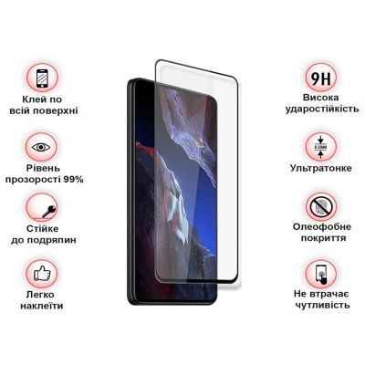 Стекло защитное BeCover Poco F5 Pro Black (709744) | Зображення 3