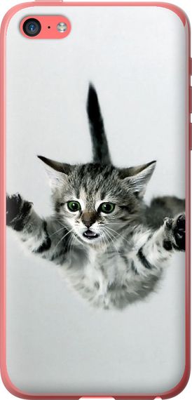 Чехол на iPhone 5c Летящий котёнок "2322u-23-17620"