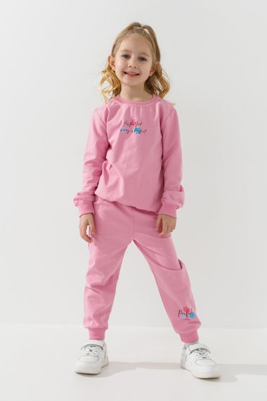 Костюм світшот+штани для дівчинки 14488 92 см Рожевий shop (2000990959003)