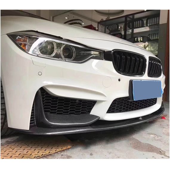 Накладка на передній бампер Lip V4 (для F80, Карбон) для BMW 3 серія F-30/31/34 2012-2019 рр | Зображення 2