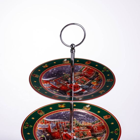 Фруктовница на 3 яруса Santa новогодняя фуршетная HP-SDHK-9 | Зображення 2