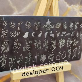 Пластина 004 для стемпінгу Designer Professional (12х6см)