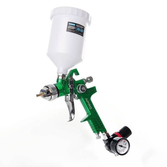 Краскораспылитель HVLP Ø1,4мм в/б пласт. 600мл с редуктором APRO | Зображення 1