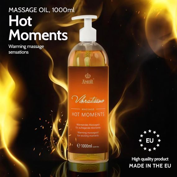 Масажне масло - Vibratissimo Hot Moments, 1000 мл Sex Aura | Зображення 1