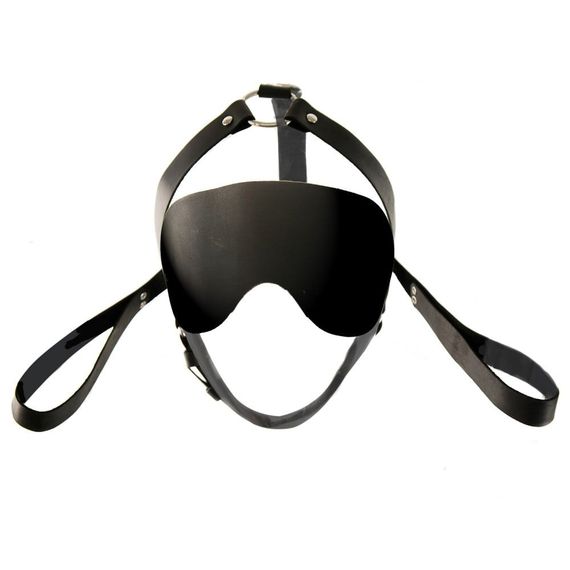 Маска на очі зі збруєю на голову TST2 Candy Hero, екокожа, чорна, One Size | Зображення 1