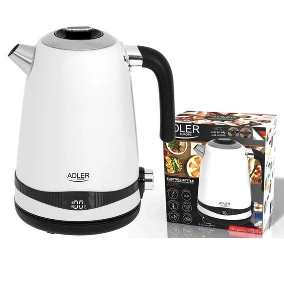 Чайник металевий Adler AD 1295w 1.7л 1850Вт електричний з терморегулятором 40-100 °С | Зображення 2