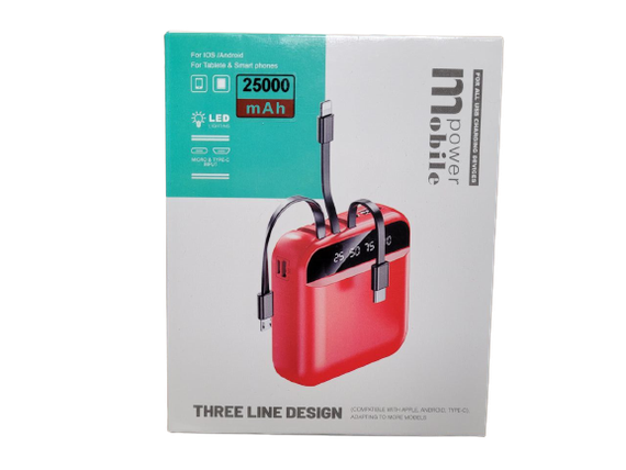 Портативное зарядное устройство для телефона Smart Mini Power Bank 4in1 10000mAh Павербанк USB | Зображення 4