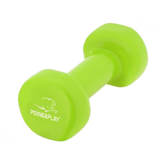 Гантель вінілова PowerPlay 4125 Achilles 3 кг. Зелена (1шт.) | Зображення 1