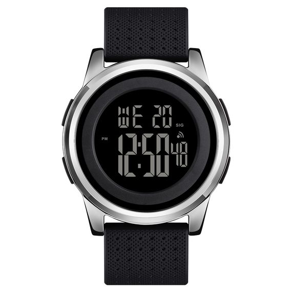 Чоловічий годинник Skmei 1502SI Black-Silver