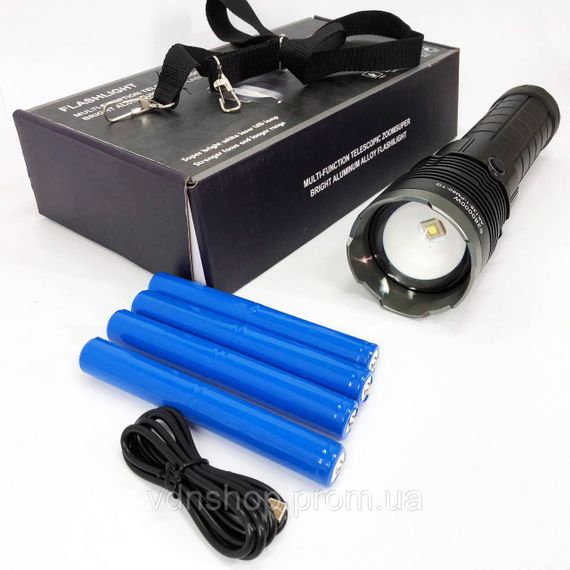 Портативный LED фонарь на батарее AK138-1, Долговечный светодиодный фонарь лед тактический YG-46 | Зображення 4