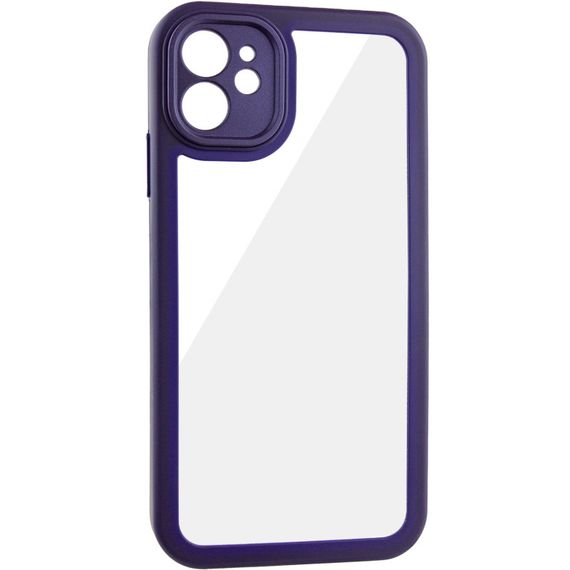 TPU чохол Transparent + Colour 1,5mm для Apple iPhone 12 (6.1") Purple | Зображення 7