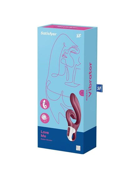 Вібратор-кролик Satisfyer Love Me Red, гнучкий, відросток з потрійним кінчиком Sex Aura | Зображення 6