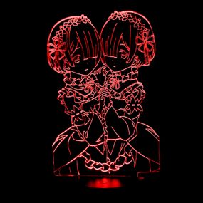 Акриловий світильник-нічник Рем та Рам червоний tty-n001194