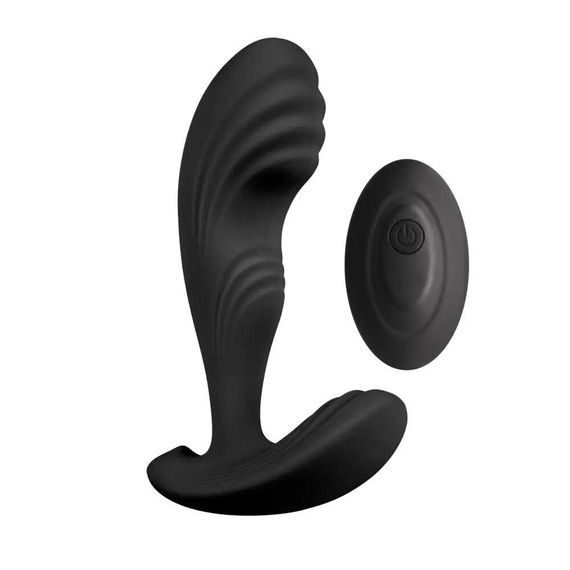 Вібромасажер простати S Pleasures Premium Cozy, чорний, з рельєфною головкою, 10 режимів sexstyle