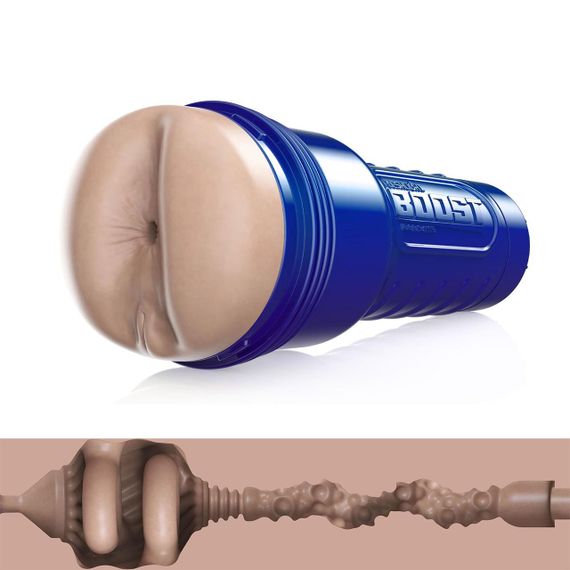 Мастурбатор-попка Fleshlight Boost Blast Female Light Medium Flesh, плаваючі кільця Turbo Tech Sex Aura | Зображення 1