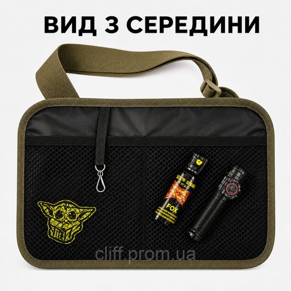 Тактична сумка месенджер хакі, сумка для шевронів та патчів | Зображення 2