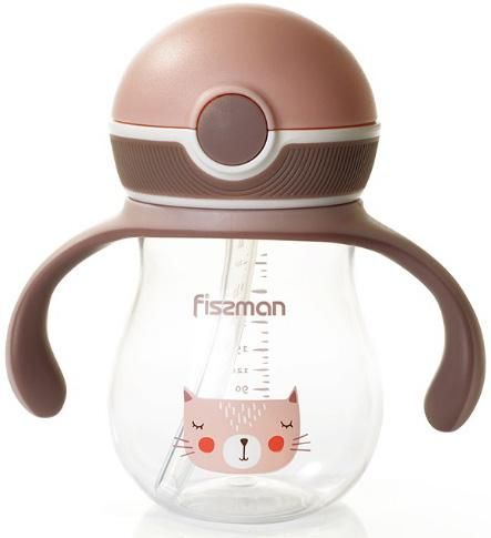 Пляшка дитяча Fissman Babies "Мурка" 260мл з ручками