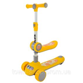 Самокат детский 3-х колесный SC2422(Orange) 3в1 светящиеся колеса, оранжевый
