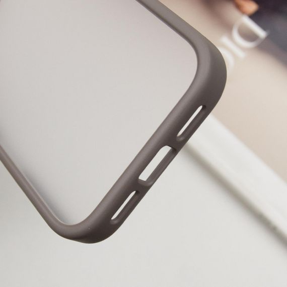 TPU+PC чохол Metal Buttons для Apple iPhone 16 Pro (6.3") Сірий | Зображення 4