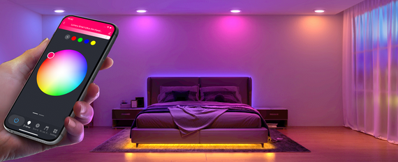 Світлодіодний смарт-світильник Lumary Ultra Slim 12 Вт, 4 шт, RGB, 170 мм, 20 мм, керування зі смартфона | Зображення 8