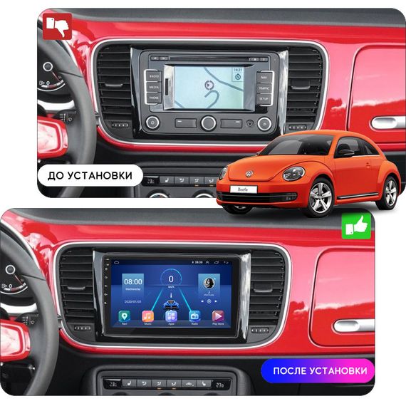 Штатная магнитола 10" Lesko для Volkswagen Beetle II (A5) 2011-2019  2/32Gb/ 4G/ Wi-Fi Premium Вольксваген | Зображення 2