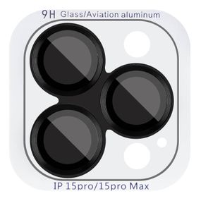 Захисне скло Metal Classic на камеру (у упак.) для Apple iPhone 15 Pro (6.1") / 15 Pro Max (6.7") Чорний / Midnight