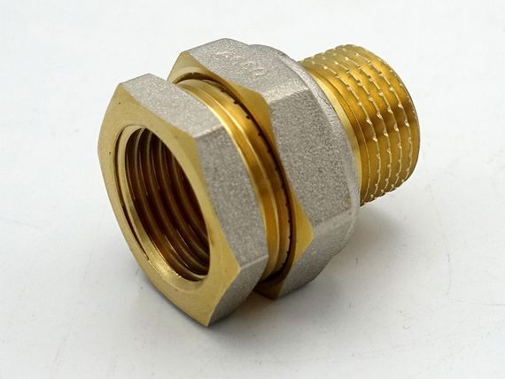 Згін прямий розбірний 1/2" ЗВ нікель. з проточкою ASCO 1/130 | Зображення 2