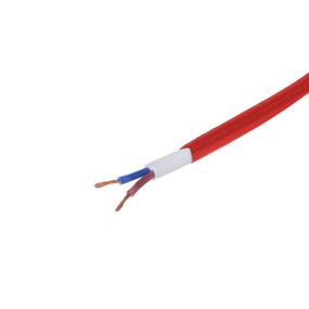 Декоративный кабель в тканевой оплетке IU-2 2x0,75 RED (1м)