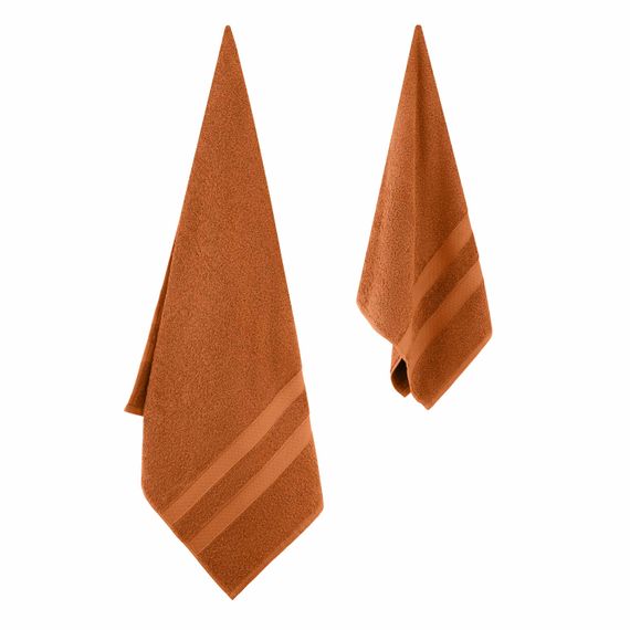 Набір рушників махрових Ardesto Splendid 50х90см, 70х140см, 2шт, 100% бавовна, теракотовий (ART2359TE) | Зображення 1