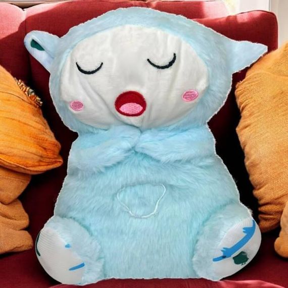 Игрушка мягкая дышащая музыкальная Зверек Голубой