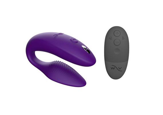 Вібратор для пар We-Vibe SYNC 2 Purple — гнучкий, We-Connect Bluetooth, водонепроникний, магнітна зарядка | Зображення 2