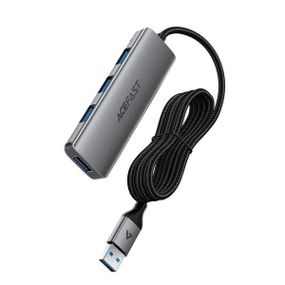 USB-хаб зовнішній 4 порти ACEFAST J17 1 м сріблястий