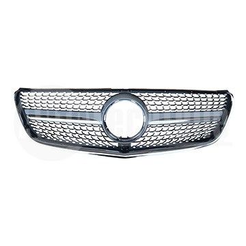 Решетка радиатора Mercedes Benz W447 15-20 (хром/чёрн.( c отв. камеры)) Diamond, AutoTechteile, 130 8878, А