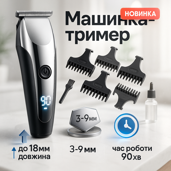 Акумуляторная машинка для стрижки, Электробритва для стрижки головы Классная машинка волос LT-23