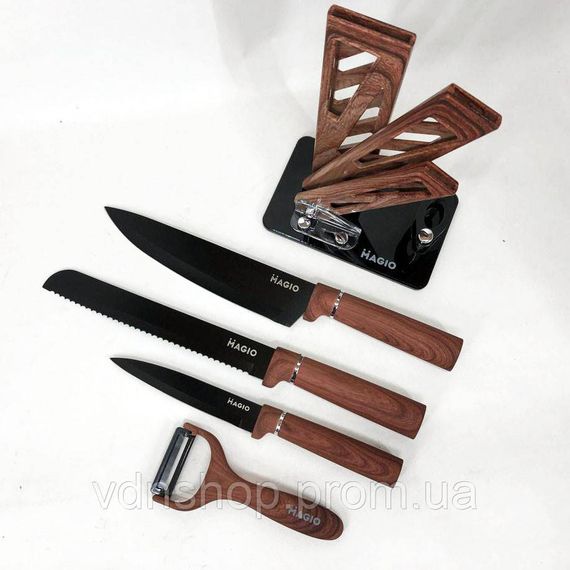 Хорошие ножи для поваров Magio, Бюджетные кухонные ножи, Набор ножей для новой кухни QO-64 | Зображення 6