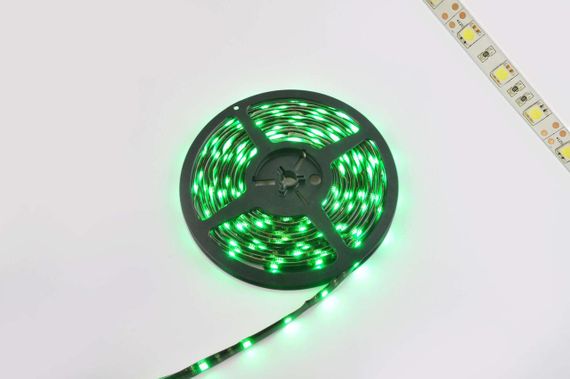 Стрічка світлодіодна SMD 5050 (зелена, вологостійка, 30 крист/1м, бухта 5 м)