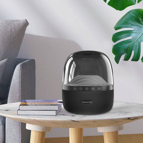 Bluetooth Колонка Borofone BP8 Glazed colorful luminous Чорний | Зображення 3