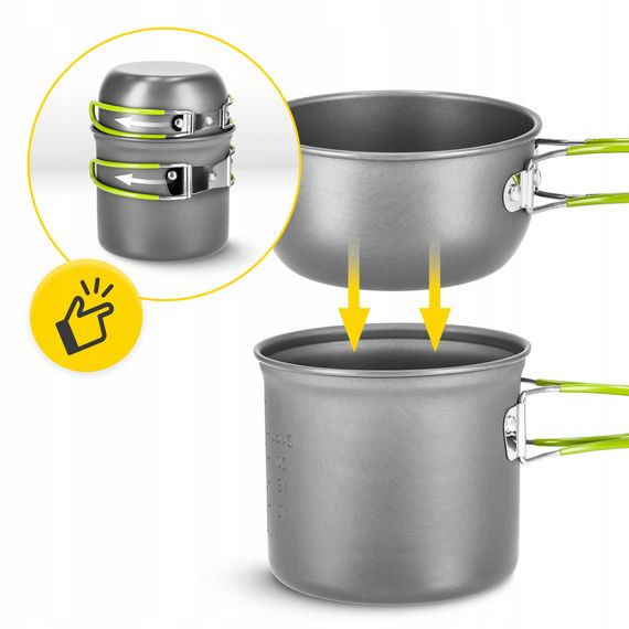 Набір посуду для кемпінгу Mountain Goat складний 5 шт 1.2 л Grey (P-5907739316813) | Зображення 6