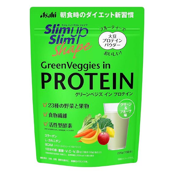 Протеїн Asahi Slim Up Green Veggies in Protein 225 g /15 servings/
