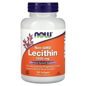 Лецитин NOW Non-GMO Lecithin, 3,600 mg, 100 Softgels (1,200 mg per Softgel)