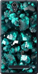 Чехол на Sony Xperia C3 D2502 Кристаллы 2 "3674u-171-17620"