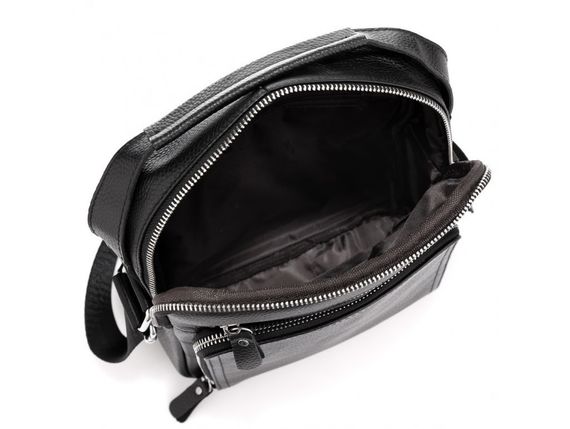 Чоловіча шкіряна сумка Tiding Bag DL9226-4 чорна | Зображення 2