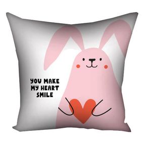 Подушка габардинова з принтом You make my heart smile 40x40 см (4P_23NY049)