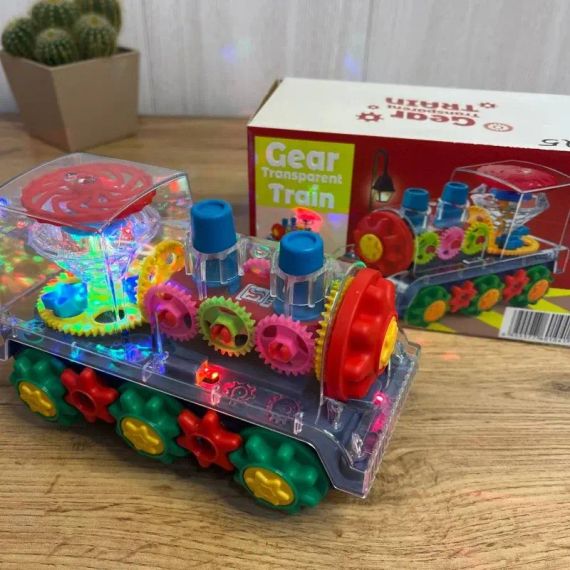 Дитячий інтерактивний прозорий поїзд зі світлом, музикою та поворотом на 360° | Зображення 1