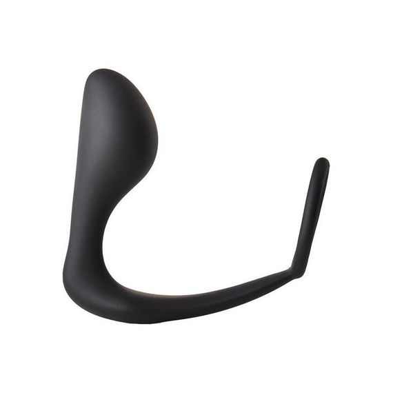 Анальна пробка з еррекційним кільцем FANTASSTIC ANAL PLUG WITH COCKRING BLACK | Зображення 2