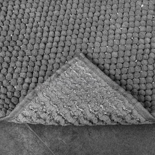 АКЦІЯ Набір килимків для ванної 2шт 55*50см+50*80см Pineapple тепло-сірий + Фіранка PEVA Дариана | Зображення 5