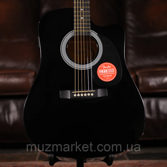 Гітара електроакустична SQUIER by FENDER SA-105CE BLACK | Зображення 2