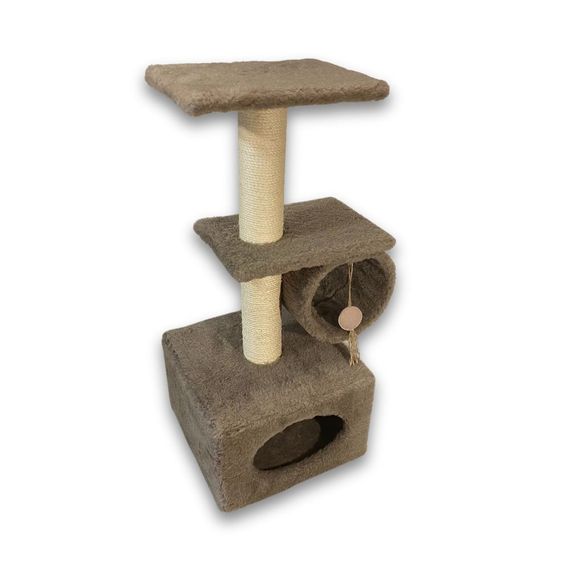 Дряпка Природа Саванна для котів з барабаном капучино 38x38x90 см | Зображення 2