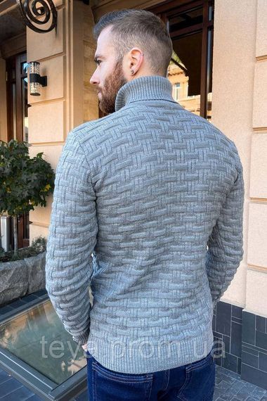 Свитер мужской, цвет серый, размеры XXL, XL, L FA_003316 | Зображення 3