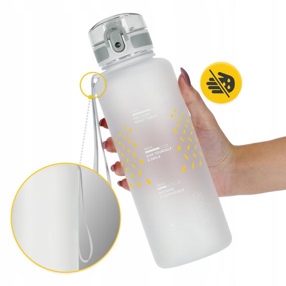 Пляшка для води спортивна 4FIZJO 1000 мл Grey (P-5905973404273) | Зображення 3